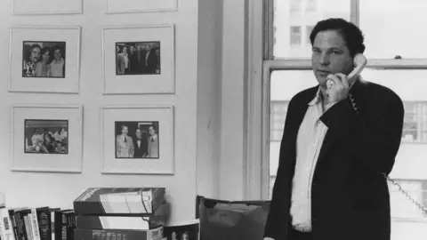 Getty Images Harvey Weinstein of Miramax Films at his office in New York City in 1989
