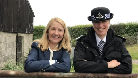 PA Media Sussex PCC Katy Bourne (left) with Deputy Chief Constable Jo Shiner (right)