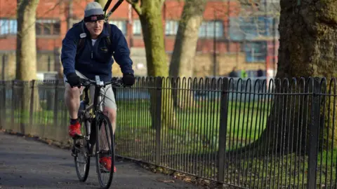 BBC Boris Johnson cycling in 2013