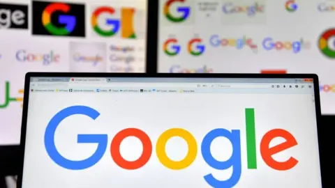 Getty Images Google logos on screens