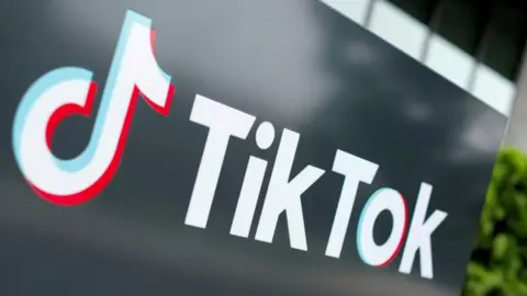 Reuters The TikTok logo is pictured outside the company's US head office in Culver City, California