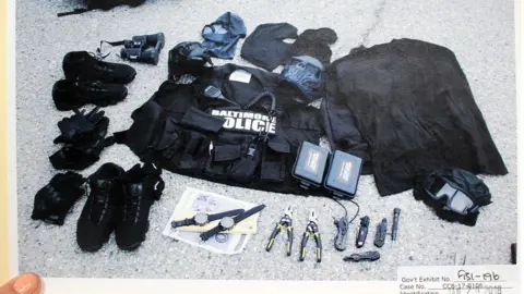 BBC Contents and duffel bag contents