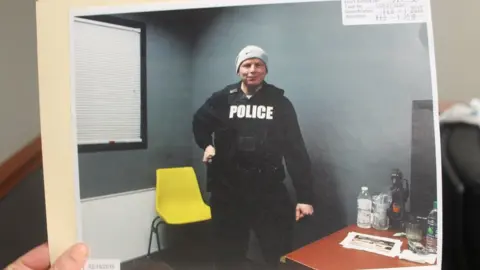 BBC Donald Stepp in a police uniform