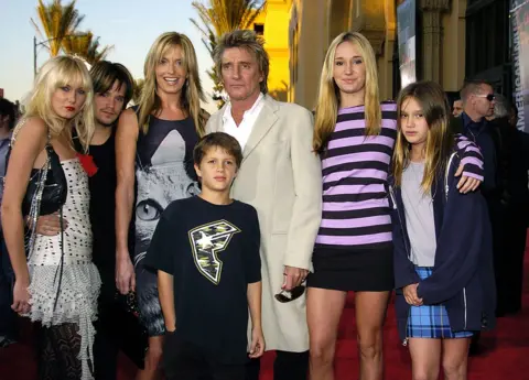Getty Images Rod Stewart and his family