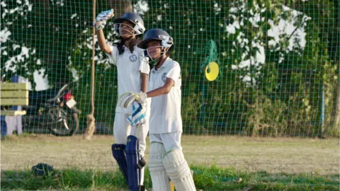 Harsimrat Kaur practicing at the pitch