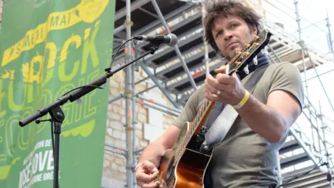 Getty Images Former leader of French rock band Noir Desir, Bertrand Cantat, performs with his band Detroit during a concert in Bordeaux, western France, 17 May 2014