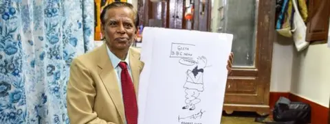 Asif Saud Regret Iyer welcomes the BBC news into his home