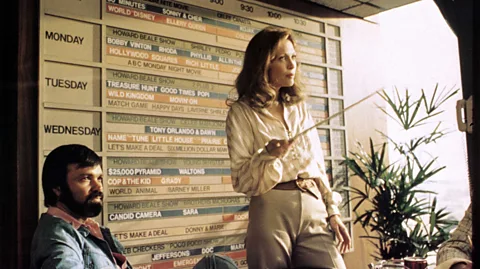 Alamy Faye Dunaway plays ambitious producer Diana Christiansen, who will stop at nothing to increase ratings (Credit: Alamy)