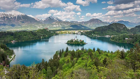 yorgil/Alamy Lake Bled is reclaiming Rikli’s legacy as it brands itself as a destination for those seeking refuge from their stressful lives (Credit: yorgil/Alamy)