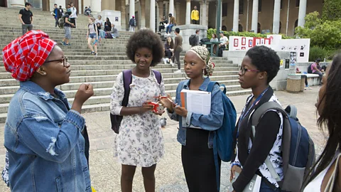 Getty Images Students on the campus of the University of Cape Town in South Africa. Africa is set to make up the bulk of the global workforce by the end of the century (Credit: Getty Images)