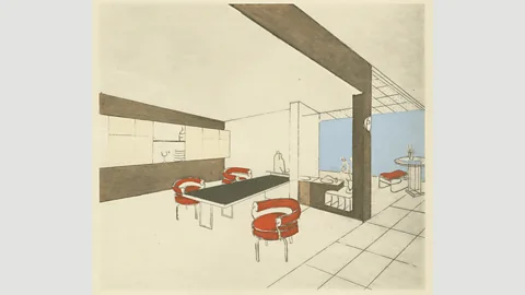 Adagp, Paris 2019 Design by Perriand for an open-plan apartment, 1927 (Credit: Adagp, Paris 2019)