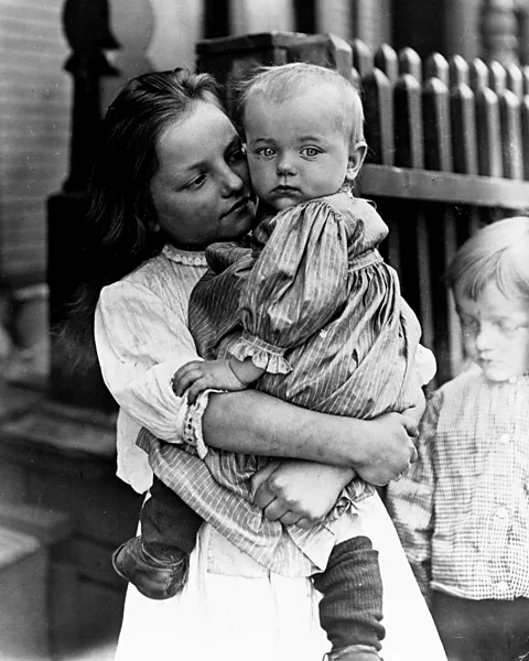 Getty Images Infant mortality was startlingly high in New York City in SJ Baker's time, with one-third of children dying before the age of five (Credit: Getty Images)
