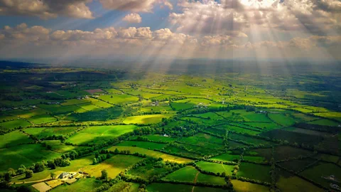 Frank Cosgrove/Getty Images Perhaps fittingly, so much of Ireland's lush landscape resembles a patchwork quilt (Credit: Frank Cosgrove/Getty Images)