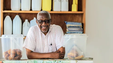 Dan Nsengiyumva Yusuf Gatikabisi owns Kuruhimbi milk bar in Rwanda (Credit: Dan Nsengiyumva)