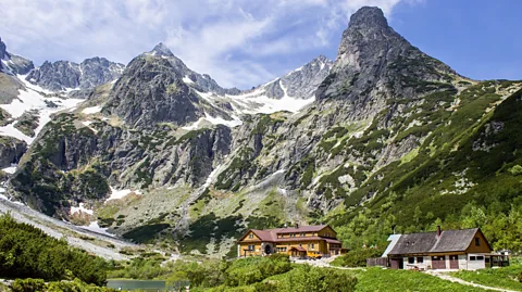 Jan Gallo/Getty Images Mountain huts or chalets provide refreshments and overnight accommodation for hikers (Credit: Jan Gallo/Getty Images)