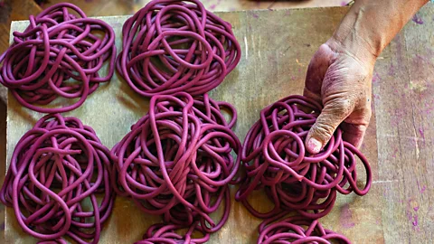 Simon Urwin Fermented dough soon becomes spools of soft incense (Credit: Simon Urwin)