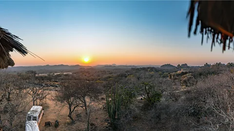 iStock/Getty Images Though wildlife thrives in protected Matobo Hills National Park, many Southern ground hornbills prefer to nest close to villages and farms (Credit: iStock/Getty Images)