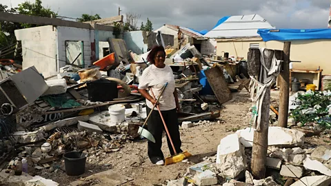Getty Images Every single building on Barbuda was damaged by Hurricane Irma, many of them left entirely uninhabitable (Credit: Getty Images)