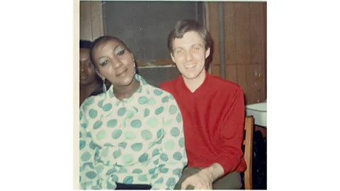 Billy Vera The duo – snapped here backstage – were the first interracial pair to record a love song in the US (Credit: Billy Vera)