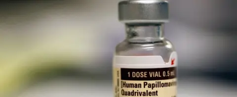 Getty Images A bottle of the Human Papillomavirus vaccination.