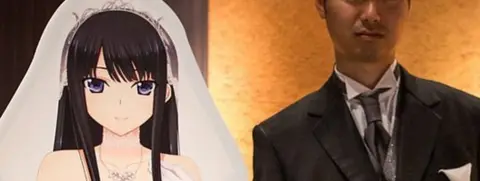 Getty Images Anime fan with fake wife