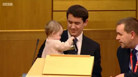 Mark Griffin and baby Rosa