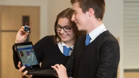 Getty Images Pupils from Newbattle High School