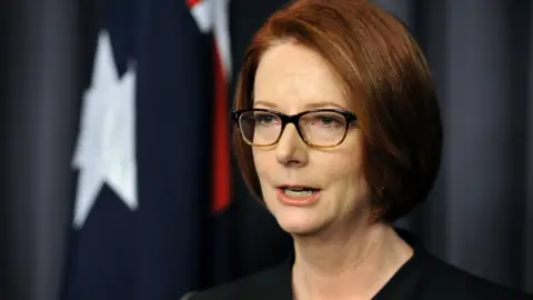 AFP Julia Gillard during a speech
