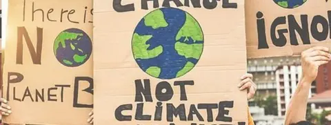 Getty Images Climate change placards