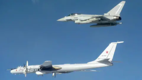 © UK Crown copyright 2020 RAF and Russian aircraft