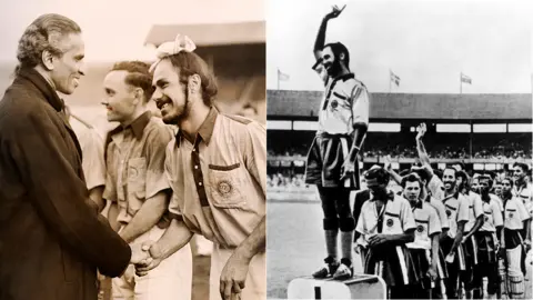 Getty Images Balbir Singh in London, 1948, and Melbourne, 1956