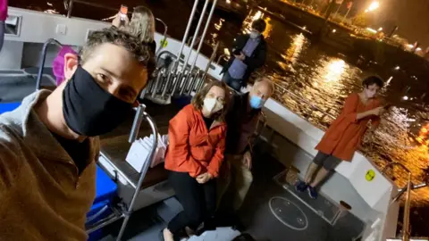 Dunedin Consort Musicians from Dunedin Consort on the boat from France to the UK