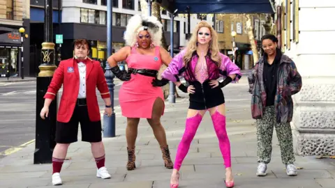 Ian West/PA Wire The cast of Death Drop