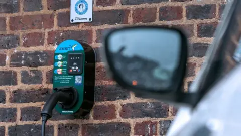 Hackney Council EV charger on wall