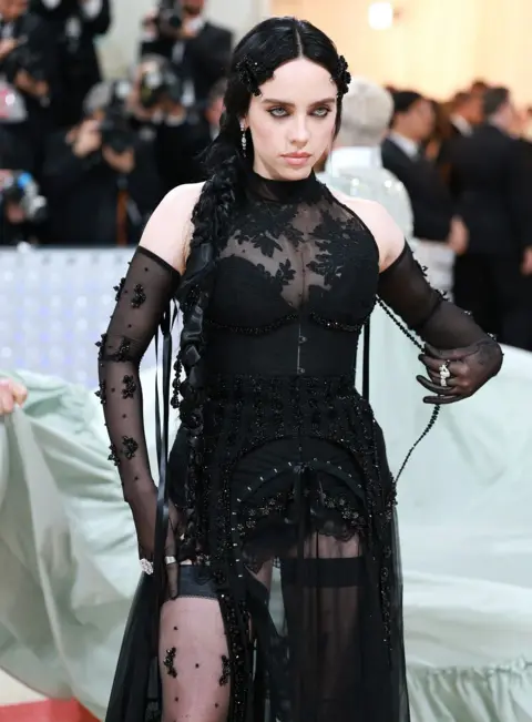 Getty Billie Eilish wearing custom Simone Rocha at 2023 Met Gala