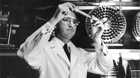 Jonas Salk discovered and developed the first successful inactivated polio vaccine in the mid-1950s (Science Photo Library)