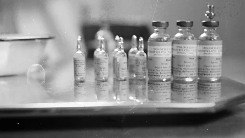 Bottles containing the polio vaccine developed by Albert Sabin (Getty Images)