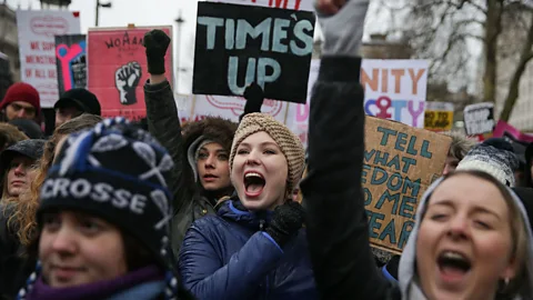 DANIEL LEAL-OLIVAS/AFP/Getty Images The last several months have been marked by a worldwide backlash to sexual harassment worldwide (Credit: Getty Images)