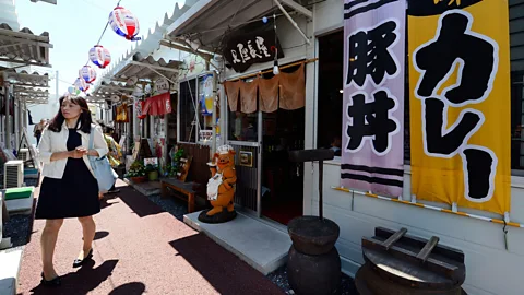 Getty Images Yatai in Ofunato, an area devastated by the 2011 tsunami. The street food "villages" are popular among tourists and locals (Credit: Getty Images)