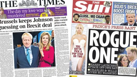 The Times and Sun front pages