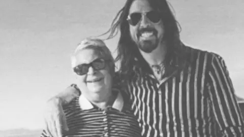 Barbara Charone Charone with another client, Dave Grohl of the Foo Fighters
