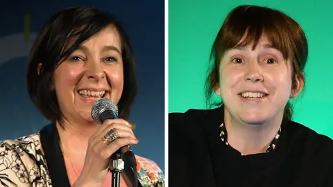 BBC/Getty Images Director Vicky Featherstone (left) and writer Abi Morgan