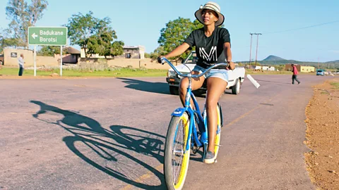 Sharon Tshipa Young people, university students and government officials are among the people beginning to take up cycling day-to-day in Gaborone (Credit: Sharon Tshipa)