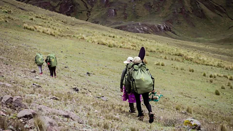 Evolution Treks Peru Porters carry heavy packs of supplies and clients' personal items between campsites, set up camp and prepare meals (Credit: Evolution Treks Peru)