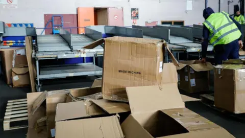 Getty Images A box in a factory which reads: "Made in China"