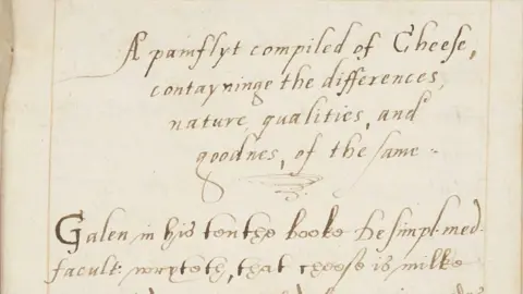 University of Leeds A photograph of a manuscript with hand written text in a Tudor style